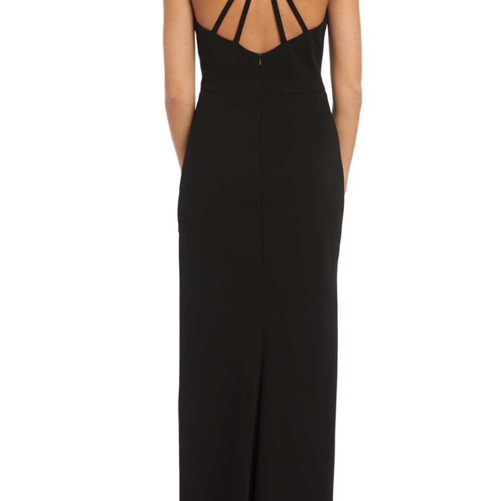 Chic Black Backless Evening Dress